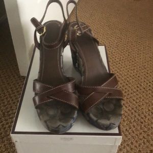 Coach wedge sandals